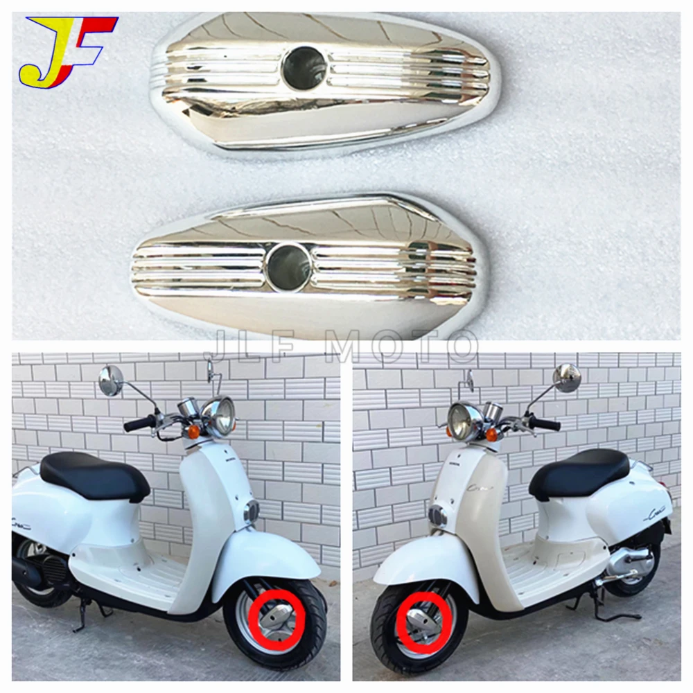 For HONDA Giorno DIO AF24 Julio AF52 Crea AF54 Motorcycle Scooter Chrome Front Shock Absorber Cover Front Shock Protection Cover