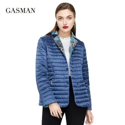 GASMAN Solid cotton Slim short jackets for Women winter jacket zipper parka Hooded down jacket Female autumn casual puffer coats