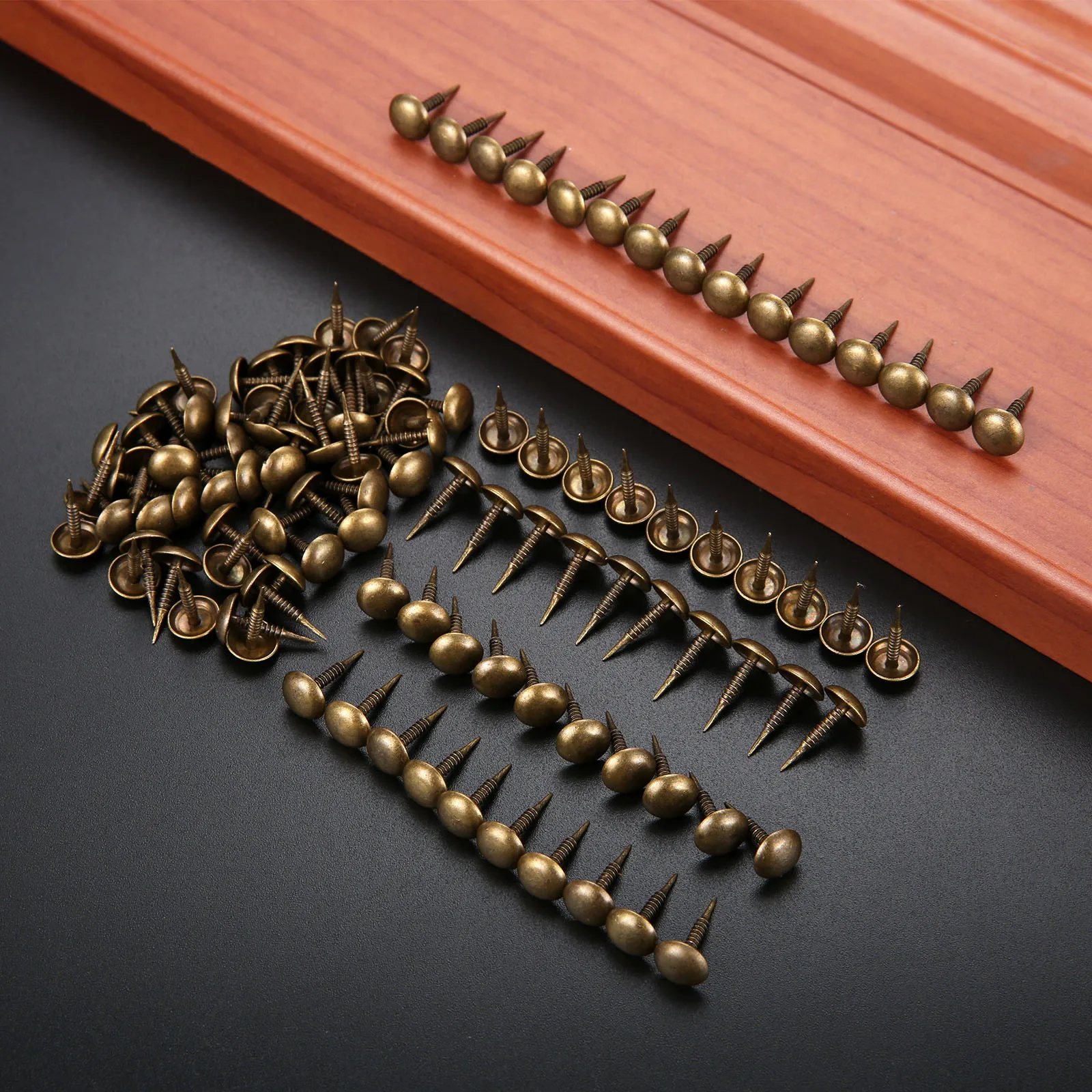 100Pcs Antique Bronze Upholstery Nails Jewelry Wood Box Sofa Tack Stud Pushpin Doornail Furniture Home Decor 8mm*15mm Hardware