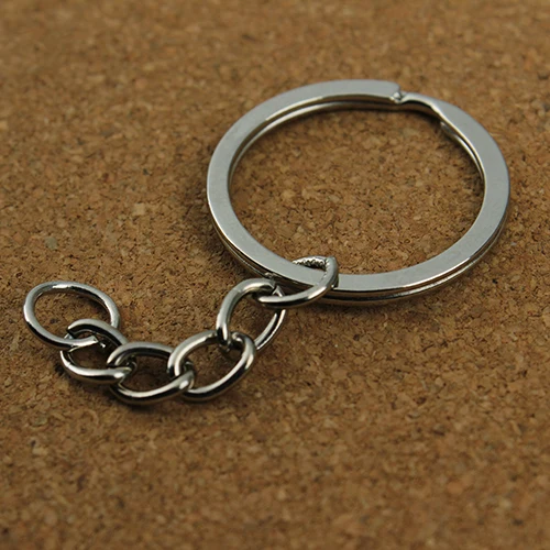 5-20 Stück Schlüsselanhänger in Goldfarbe, Schlüsselring aus Bronze oder Rhodium, 28 mm lang, runde Schlüsselringe für DIY-Schmuckherstellung, Großhandel – Detail 4