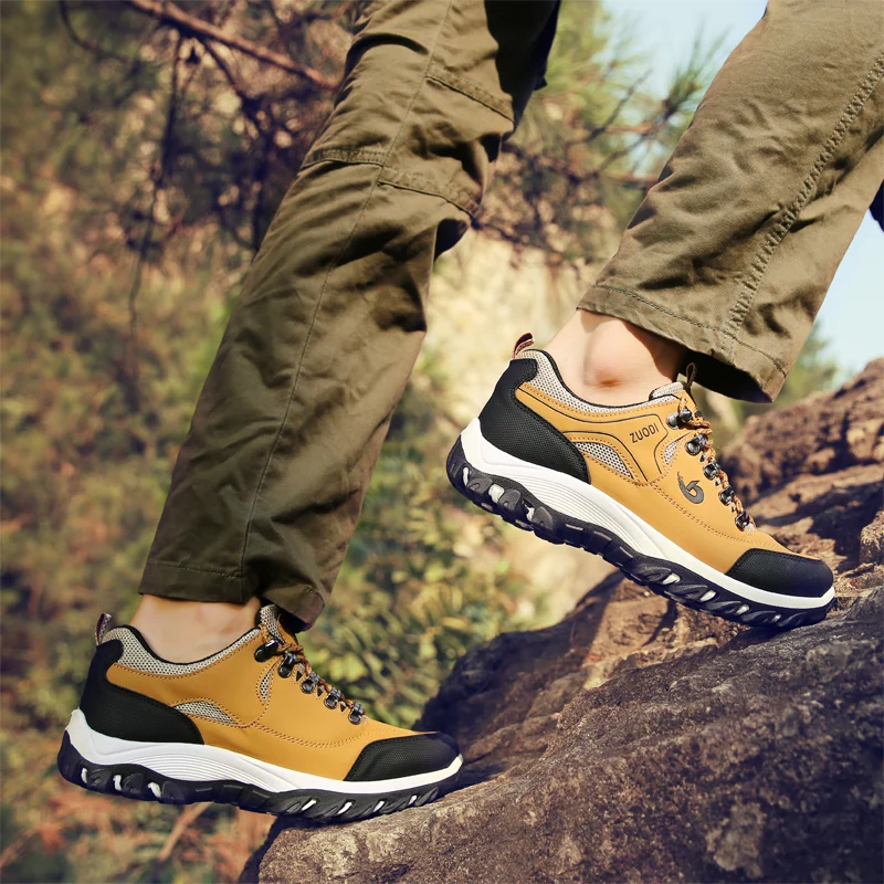 High Quality Men Hiking Shoes Outdoor Comfortable Lightweight Casual Sneakers Waterproof Climbing Athletic Shoes Big Size 39-48