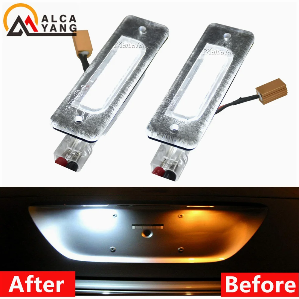 2Pcs White LED License Plate Light Number Plate Lamp For BMW 5-Series E34 M5 518i 520i 525i 7-Series E32 730i 735i 740i 750i