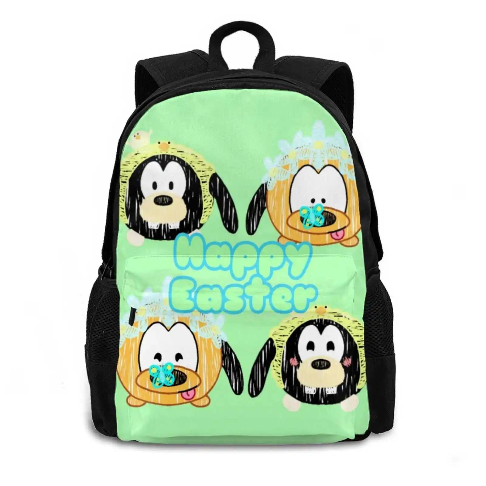 Easter Dogs Bag Backpack For Men Women Girls Teenage Cute Animal Children Teenager Adults Kids Design Dogs Mutt Easter Rabbit