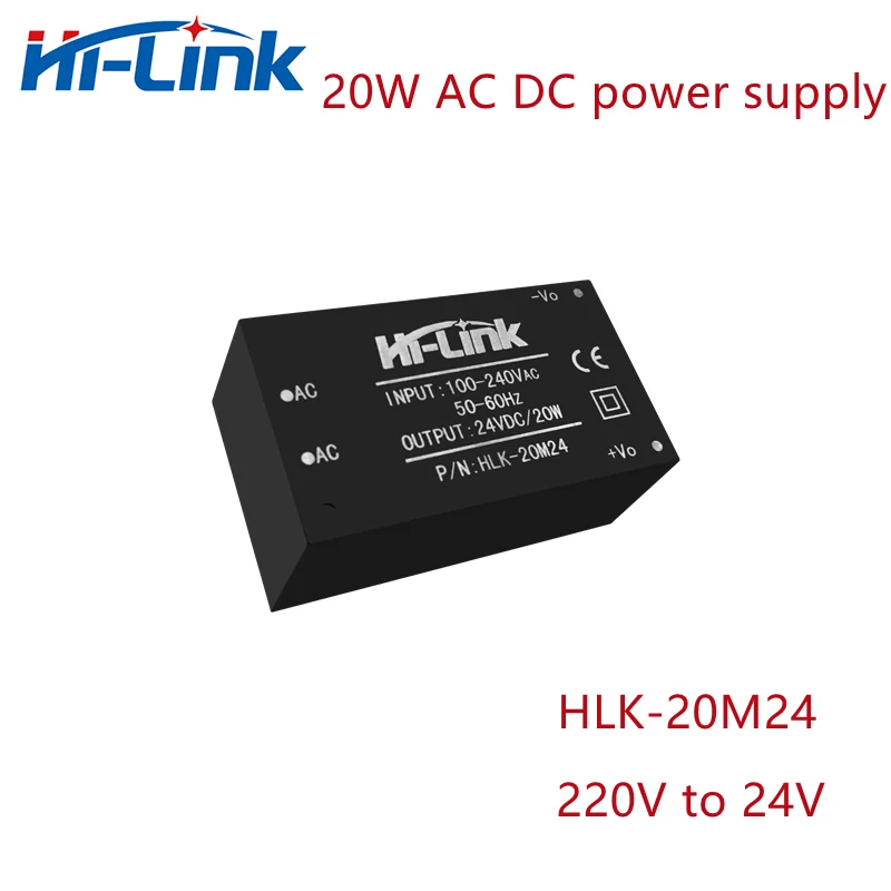 Free shipping HLK-20M24  AC DC 220V 24V 20W   isolated switching step down power supply module high efficiency home automation