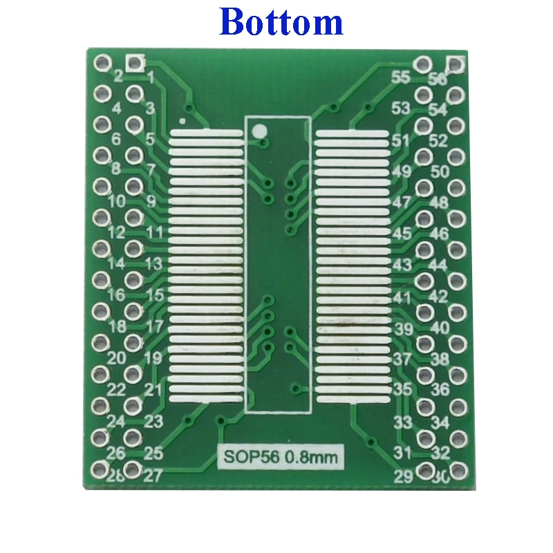 Tssopii tssop56 0.635mm/0.8mm para dip56 ic adaptador tssop56 soquete teste experiência placa pcb