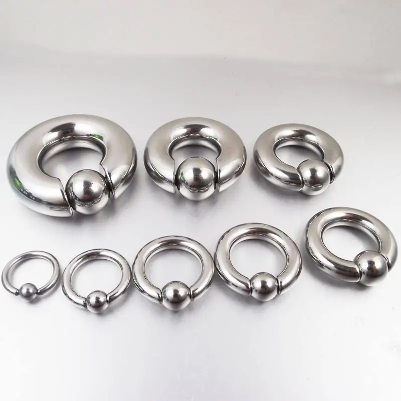 1 Piece Big Size Stainless Steel Captive Bead Hoop PA Ring Navel Button Rings Tragus Nose Rings Body Piercing Jewelry