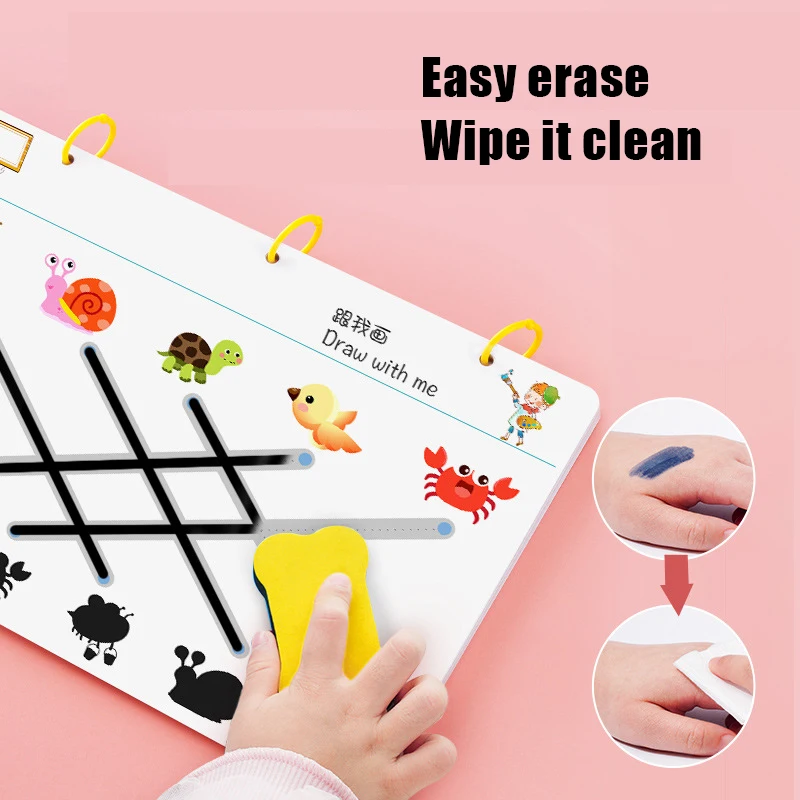 Magical Tracing Notebook Reusable Calligraphy Copybook Practice Drawing Book Toddler Learning Activities For Kids Children Toys