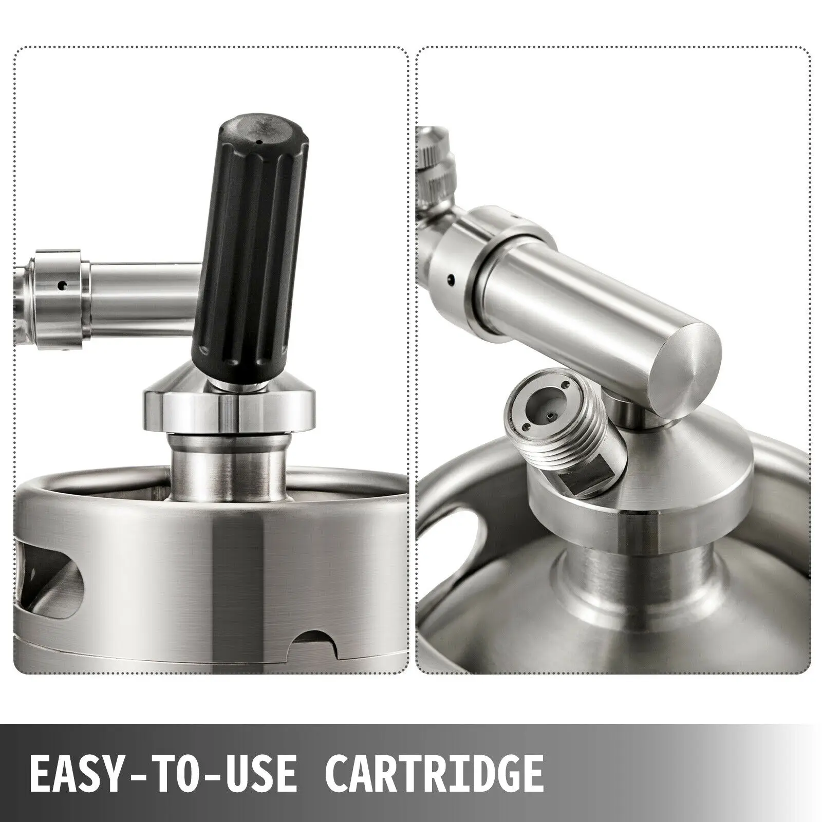 SucceBuy 2L Cold Brew Coffee Maker Stainless Steel W/ Convenient Faucet Sanitary Corrosion-Resistant Easy to Carry Outdoors Home