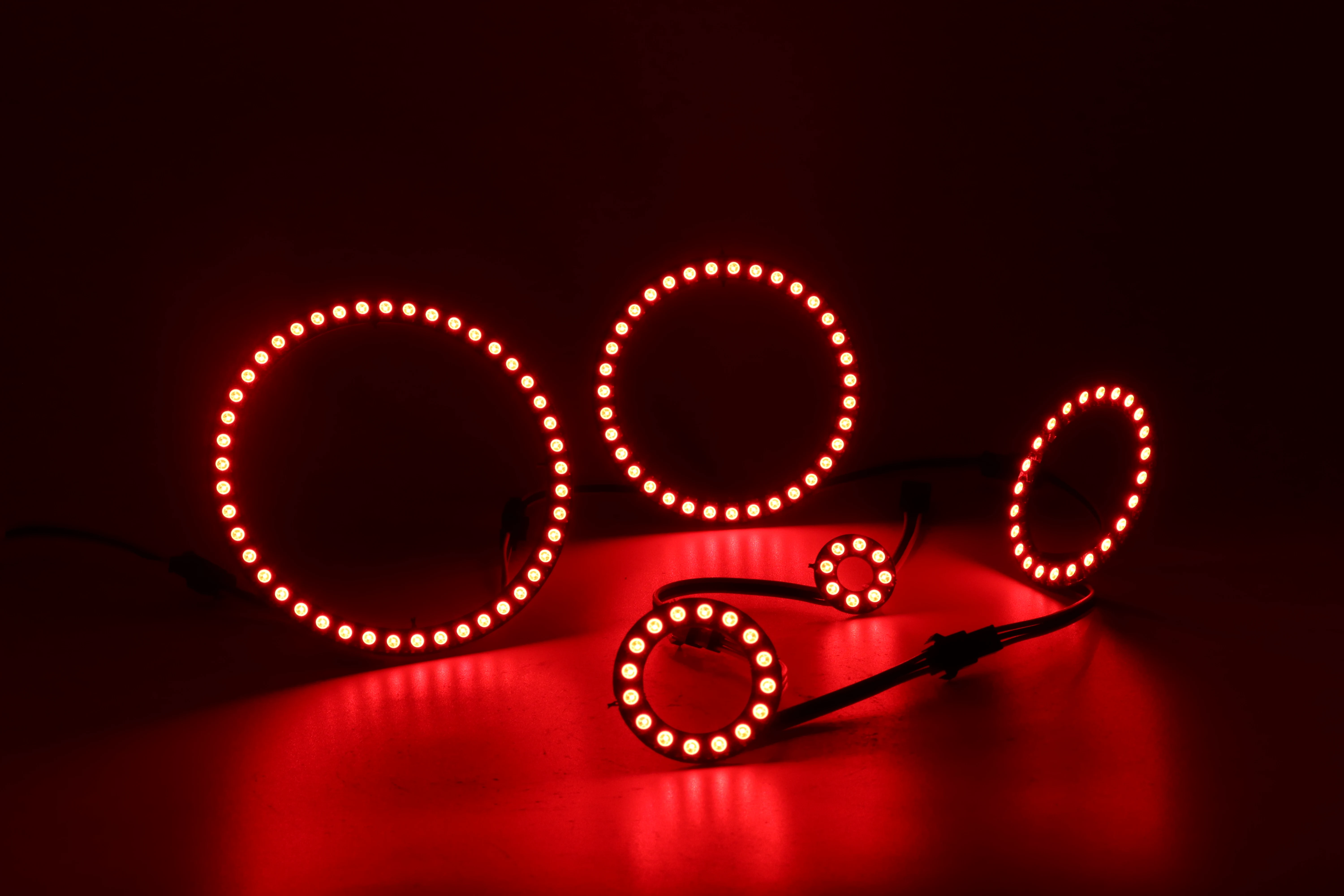 WS2812b LED-Ring Adressierbar 8/16/24/35/45 LEDs 5050 RGB LED-Diodenring Farbige IC-Eingebaute LED – Detail 17