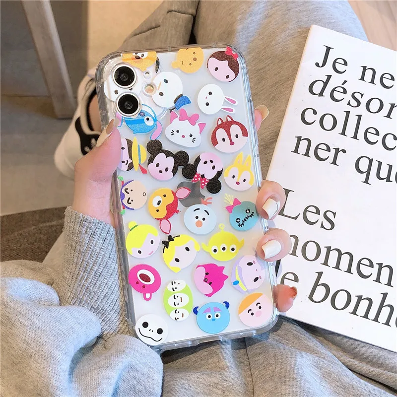 Funny Disney Phone Case for Apple IPhone 7 8 SE2 7Plus 8Plus XS Max 11 Pro 12 Pro TPU Phone Back Cover Cute Cartoon Shell Gifts