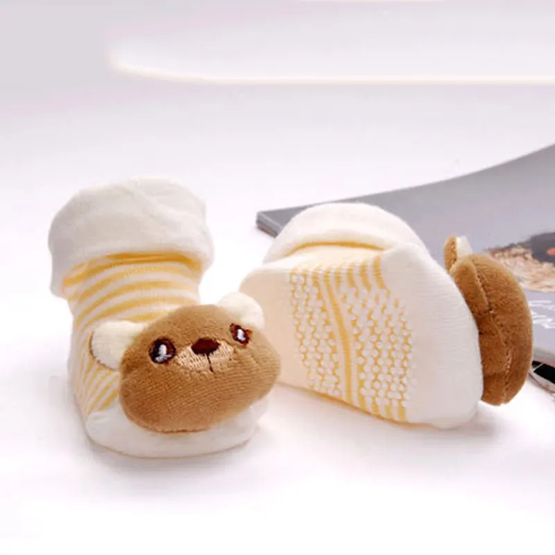 2020 Newborn Cotton Baby Socks Cute Cartoon Animal Slipper Cute Anti Slip Cotton Toddler Baby Socks Shoes 0-24 Month