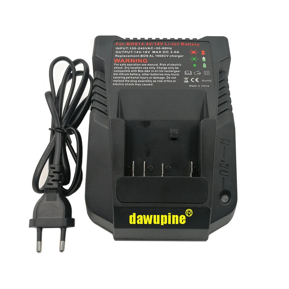 dawupine Li-ion Battery Charger For Bosch 18V 14.4V Electrical Drill Battery BAT609 BAT609G BAT618 BAT618G BAT614 2607336236