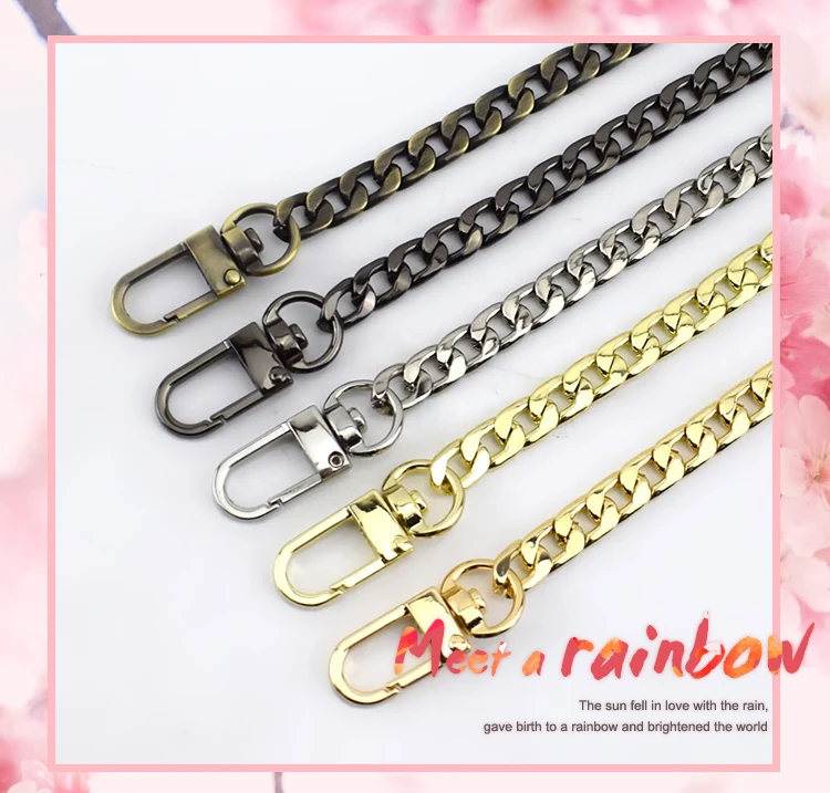 10mm Metal Chains Replacement Purse Chain Handle Shoulder Crossbody Handbag Bag Belts Straps DIY Bags Hardware Accessories