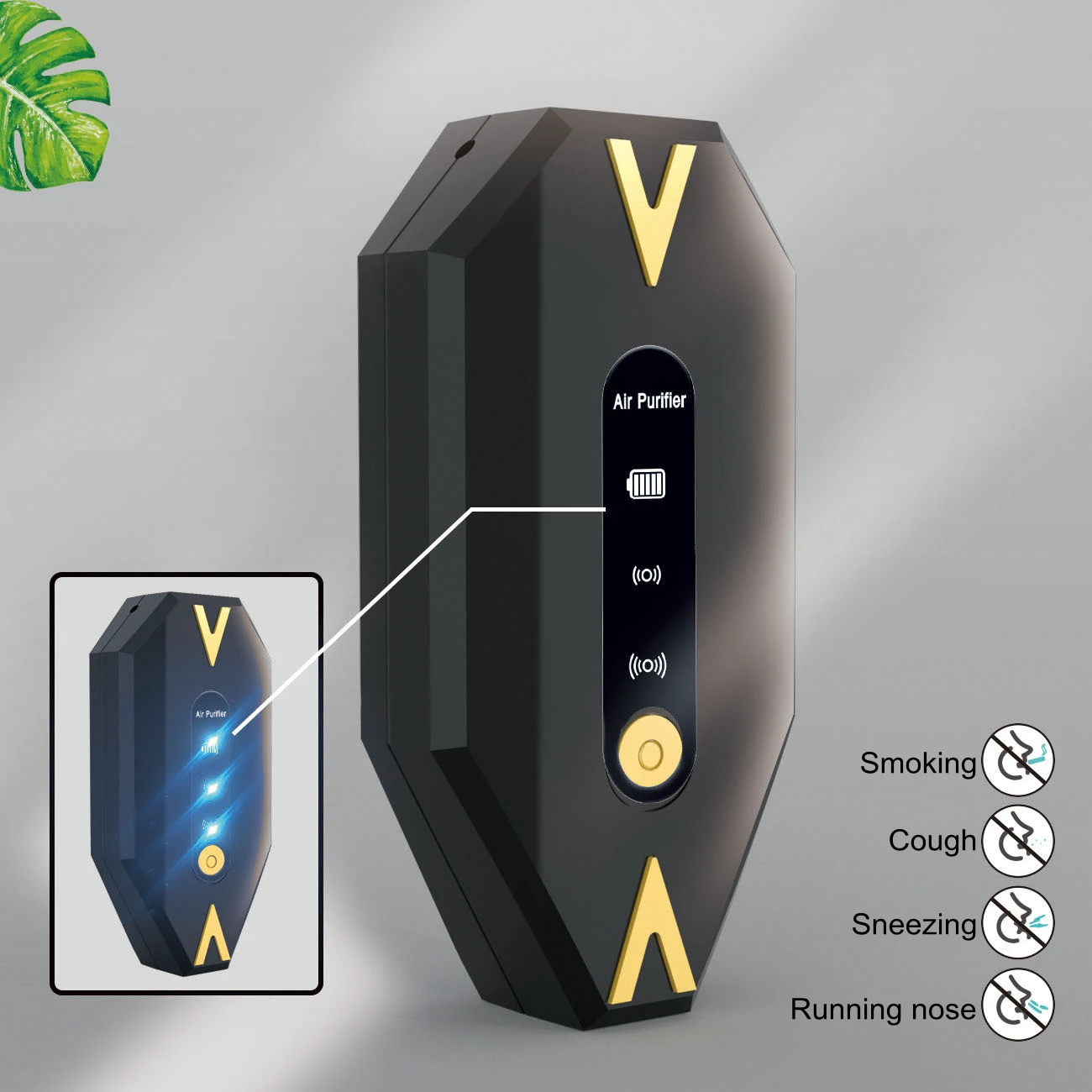 Очиститель воздуха в виде ожерелья, Lonizer, мини-устройство для устранения смога и формальдегида, USB-перезаряжаемый Отрицательный Lon-генератор