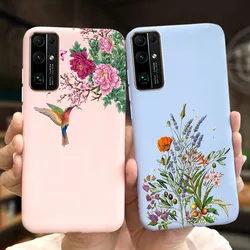 Honor 30 Phone Case Beautiful Flowers Candy Color Cases For Huawei Honor 30 case 6.53