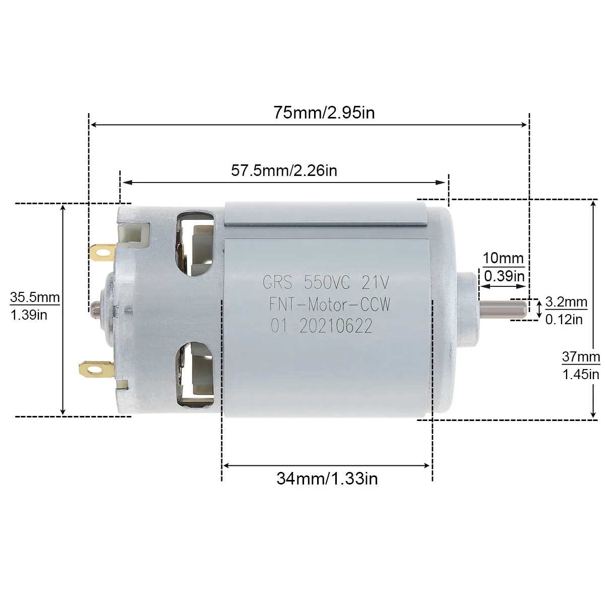 RS550 DC Motor 12V 14.4V 16.8V 21V 25V Electric Tools Motor for Replacement Electric Drill Driver Various Cordless Screwdriver