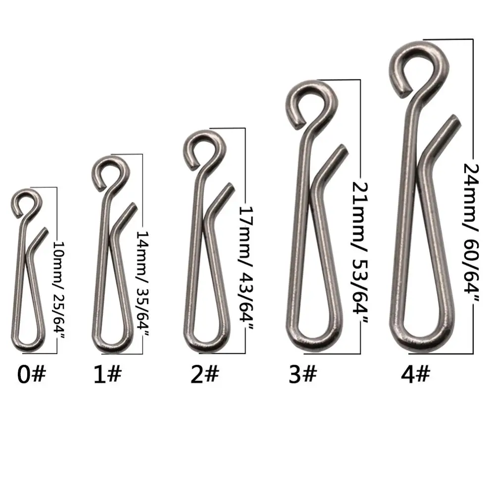 Snap giratorio de acero inoxidable con anillas sólidas para pesca - imagen 3