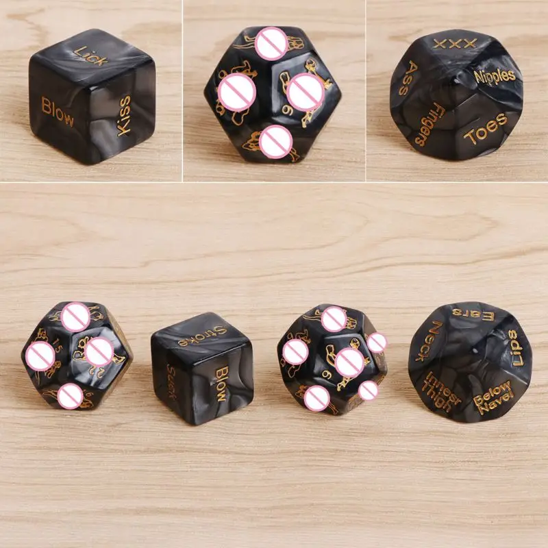 4 Pcs Fun Acrylic Dice Love Dice Sex Dice Erotic Dice Love Game Toy Couple Gift