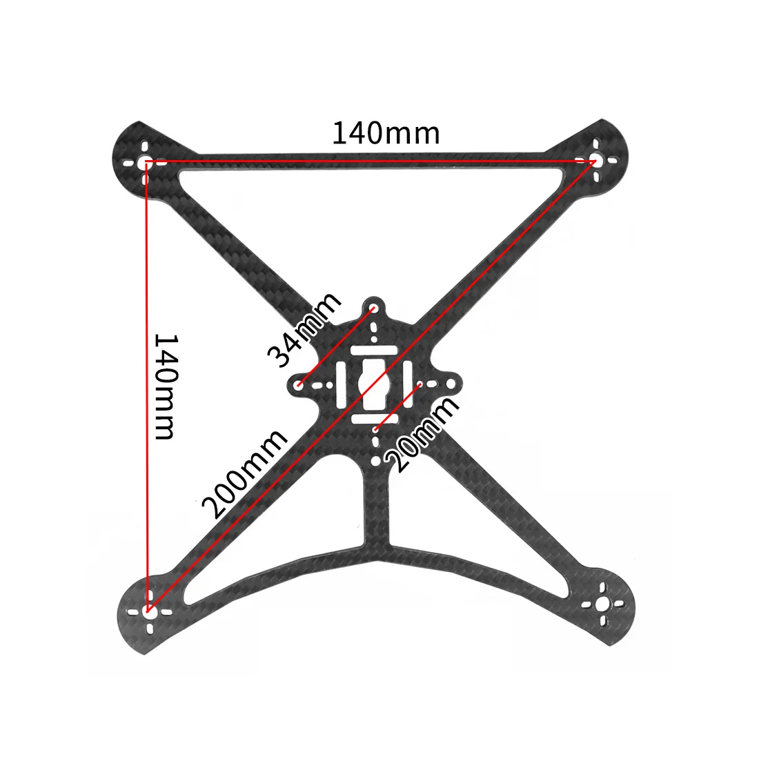 Betafpv twig et5 200mm distância entre eixos quadro de fibra carbono placa suporte 5 polegada adereços 1505 motores para rc palito fpv corrida drone
