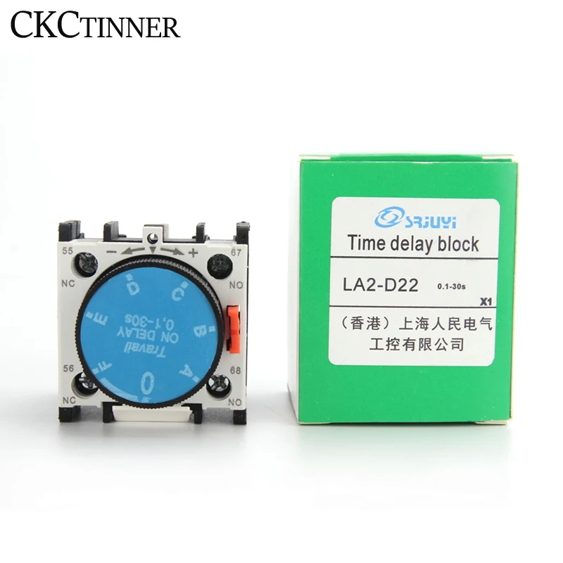 

Air Delay Head LA2-D22 Delay Contact Silver Point Contactor Time Delay Auxiliary Contact Module