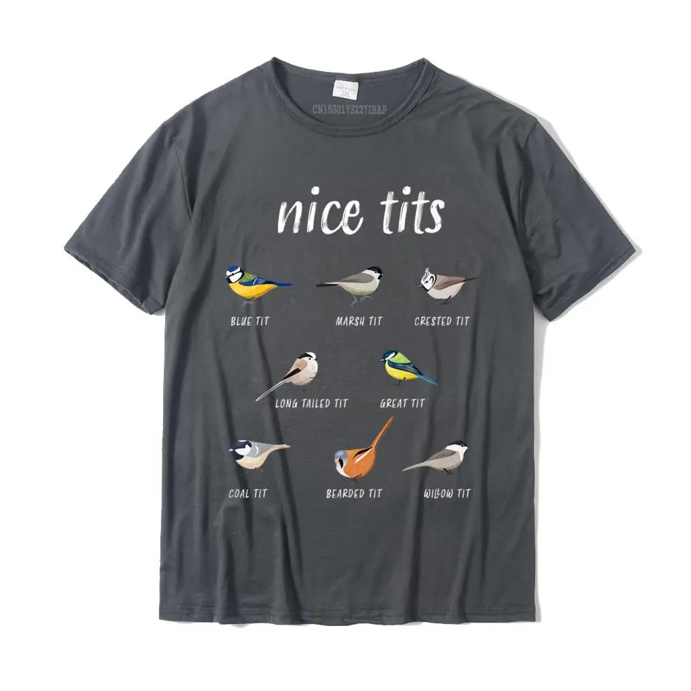 Nice-Tits Funny Bird Watching Gift Birder Men Dad Premium T-Shirt Family Tops Tees Cotton Men Top T-Shirts Family Company