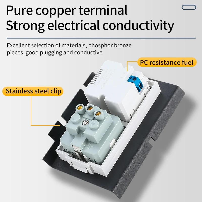 Imagem -03 - Piso de Mármore Socket Box ue Tomada Universal Recesso Piso Receptáculo Piso Tomada 250v Fabricante Embutido Soquete Atacado