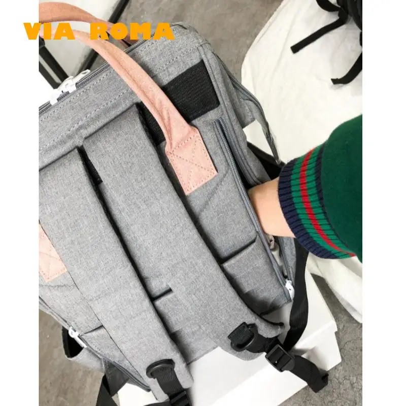 Japan Trend Vrouwen Ring Bag Oxford Waterdichte Rugzak Grote Capaciteit Laptop Tas Vrouwelijke Multifunctionele Luiertas Baby Verpleging Tas