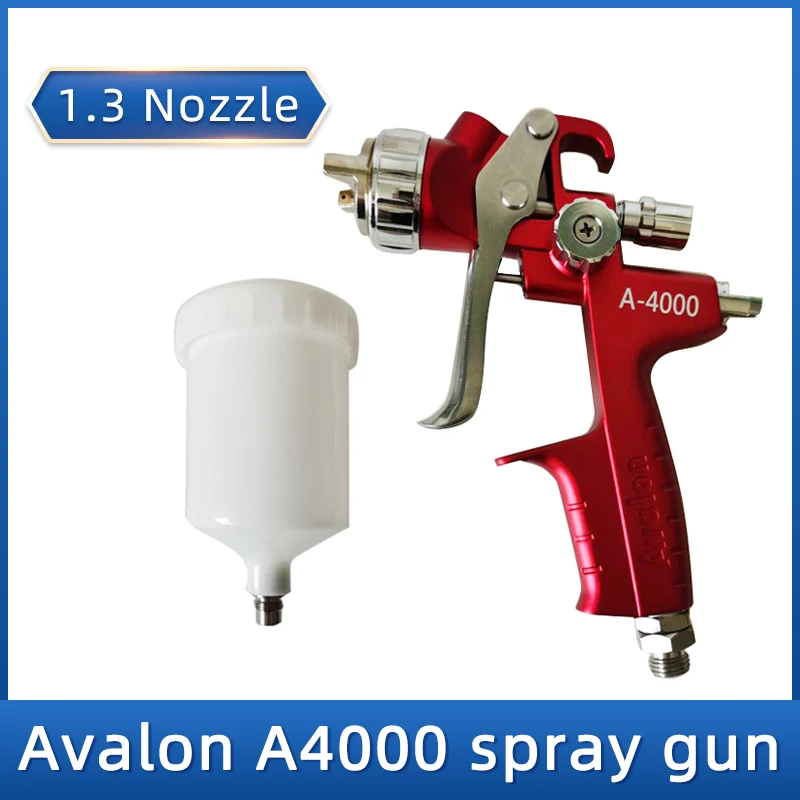 Avalon A4000 Car Spray Paint Gun, Double Hood, 1.3 Caliber Paint Spraying Pot Spray Gun