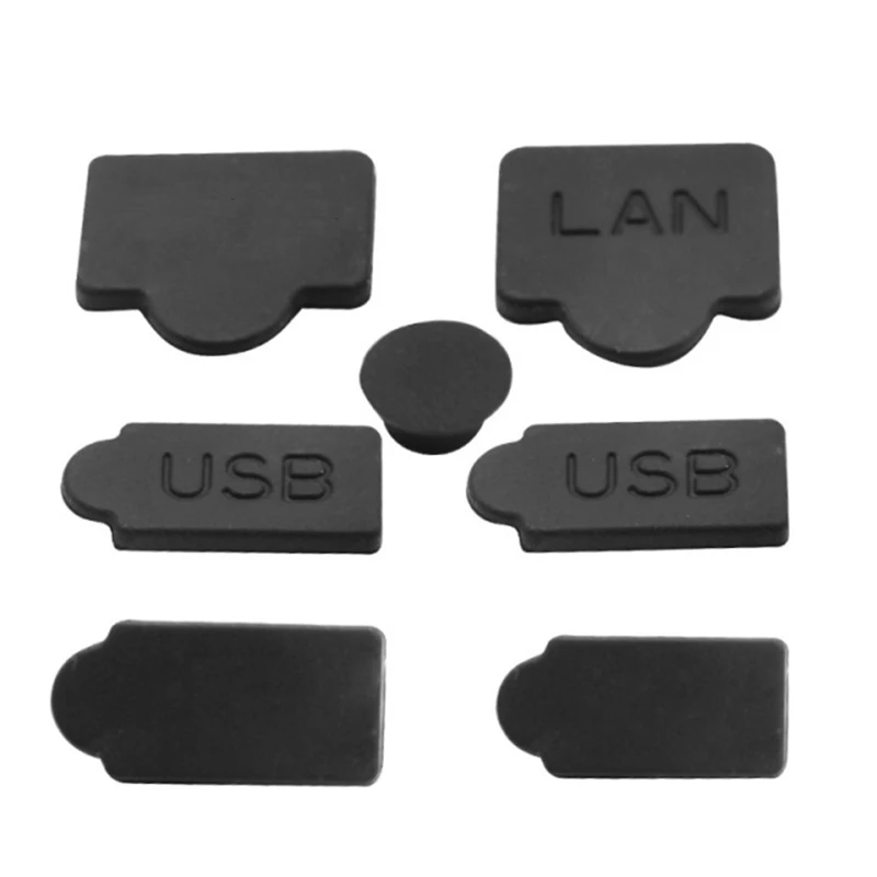 Silikon Staub Stecker Lan Typ-C USB Dock Shell Staub Stecker Für PS5 Spiel Konsole Staub Stecker Zubehör