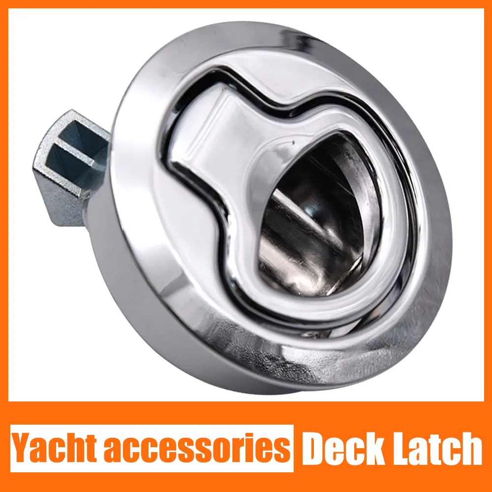 Boat Marine Deck latch Flush Pull Slam Latch Mount Hatches Lift Cabinet Lock Latch Without Keys Stainless Steel Yacht accessorie