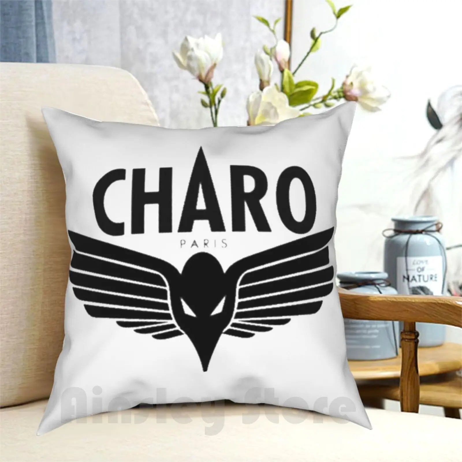 Charo-Niska Pillow Case Printed Home Soft Throw Pillow Rap Charo Niska Logo Cool New Paris Black Blitz Blitz38 Fun