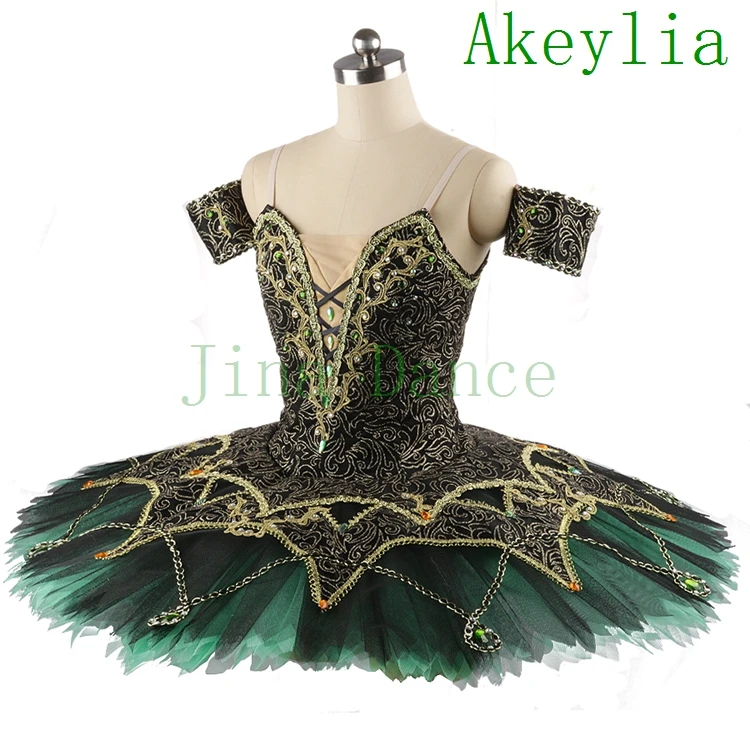 Professional Ballet Tutu Black Emerald Green Professional Pancake Tutus Girls Professional Ballet Tutus Jade Girls Ballet Tutu