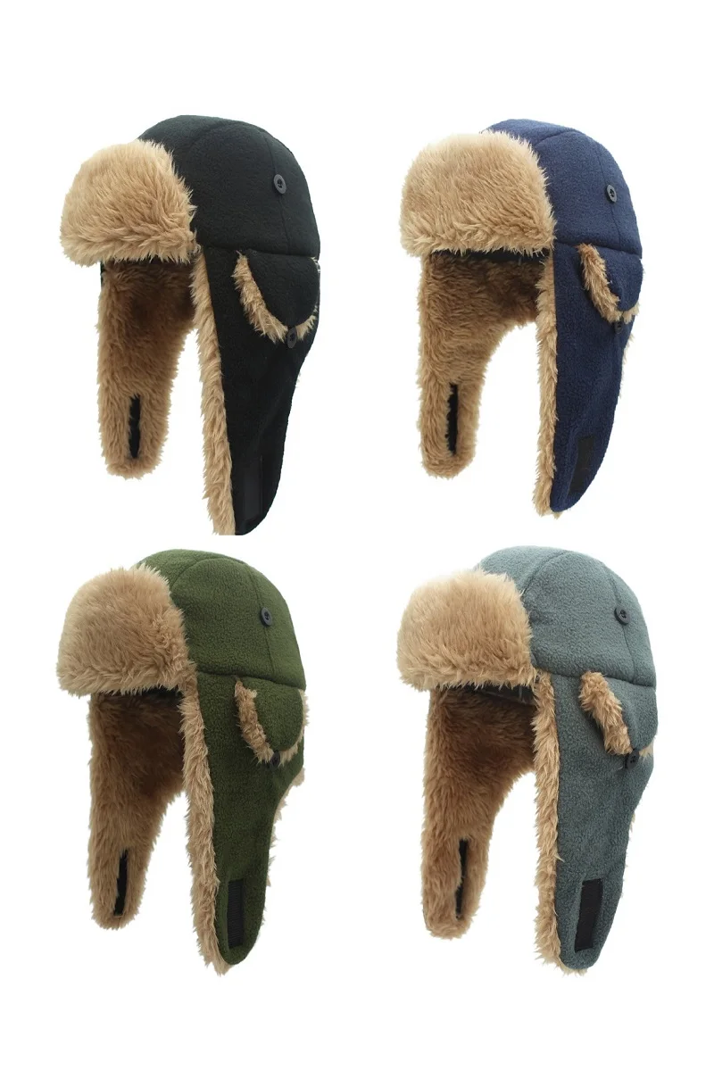 Connectyle Toddler Boys Kids Fleece Trapper Sherpa Lined Windproof Winter Russian Hat with Large Flaps Warm Ski Hat