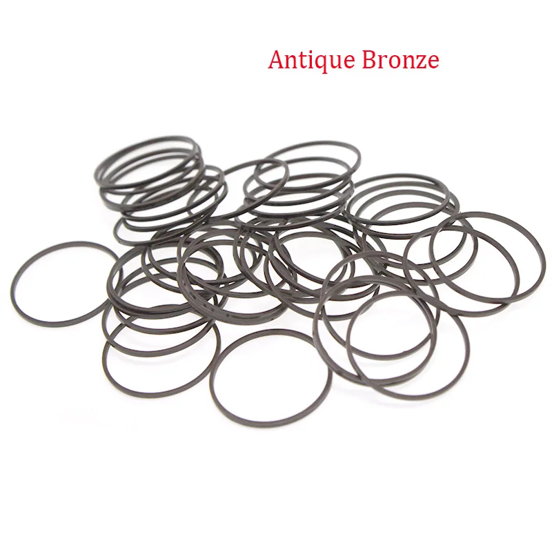 1mm Thick Brass Closed Rings Round Big Circle Earrings Hoops DIY Accessories Charms Connectors Pendant Necklace Jewelry Making