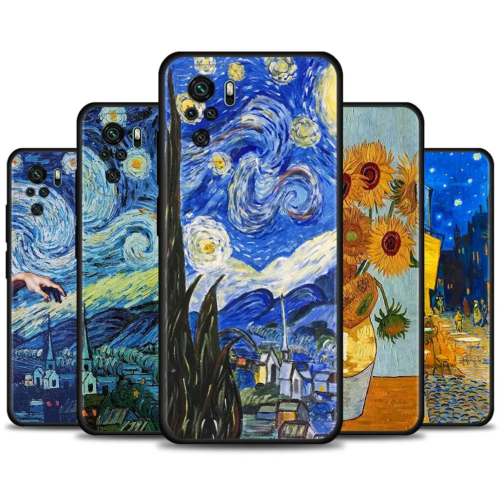 Van Gogh dipinti per Xiaomi Redmi Note 8 8T 9 9T 9S 10 Pro 5G custodia morbida per Redmi 7 7A 8A 9A 9C 9T Cover per telefono TPU