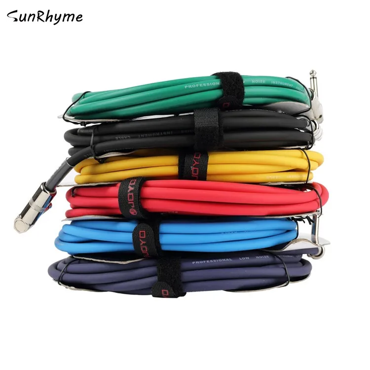 JOYO CM-12 Electric Guitar Bass Keyboard Cable 90 degree Shielded Mono 6.3mm Male Angled Metal Plug