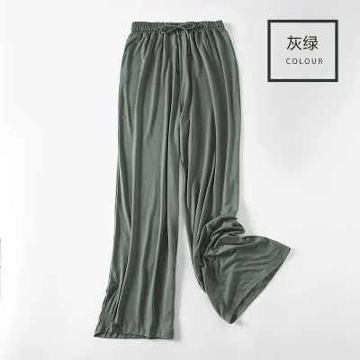 Pantalon de nuit décontracté à taille élastique pour femmes, vêtements de nuit pour la maison, bas de pyjama, printemps, automne