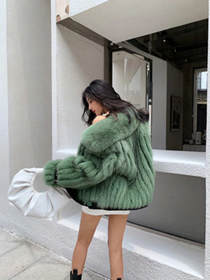 Natural fox leather jacket Fox fur and real sheepskin perfect combination for 2023 Winter luxury fashion for women new wholesale