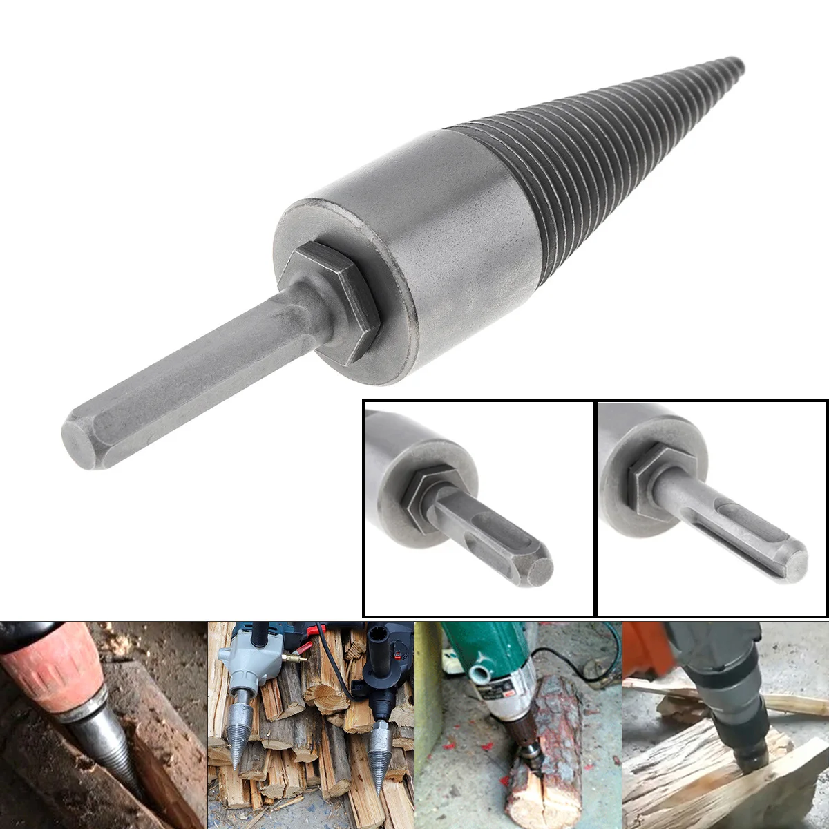 

30MM Metal Steel Speedy Step Drill Bit Wood Cutter Cone Drill Woodworking Power Tools Hex Square / Shank for Soft Hard Firewood