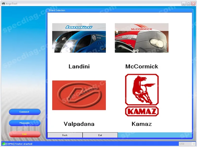 

Argo Tool 3.3.0.2 DIAGNOSTIC SOFTWARE For Landini \ McCormik \ Valpadana