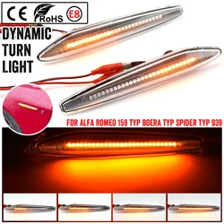 2X Dynamic LED Side Marker Light Arrow Turn Signal Blinker Indicator Lamp For Alfa Romeo 159 Sportwagon typ Boera Spider typ 939