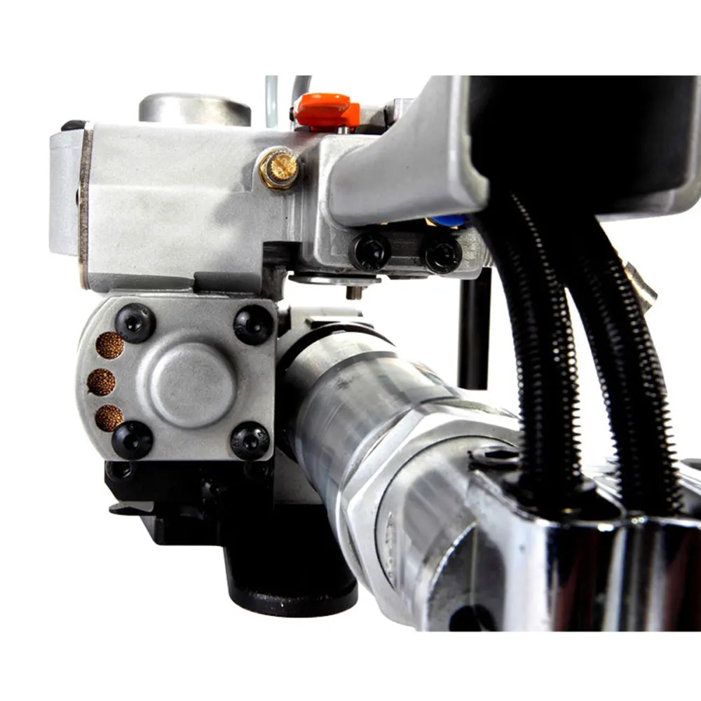 พลาสติกเครื่องมือนิวเมติกผู้วิดน้ำบรรจุเครื่องพลาสติกเข็มขัดสายรัดเครื่อง Hot Melt Packer