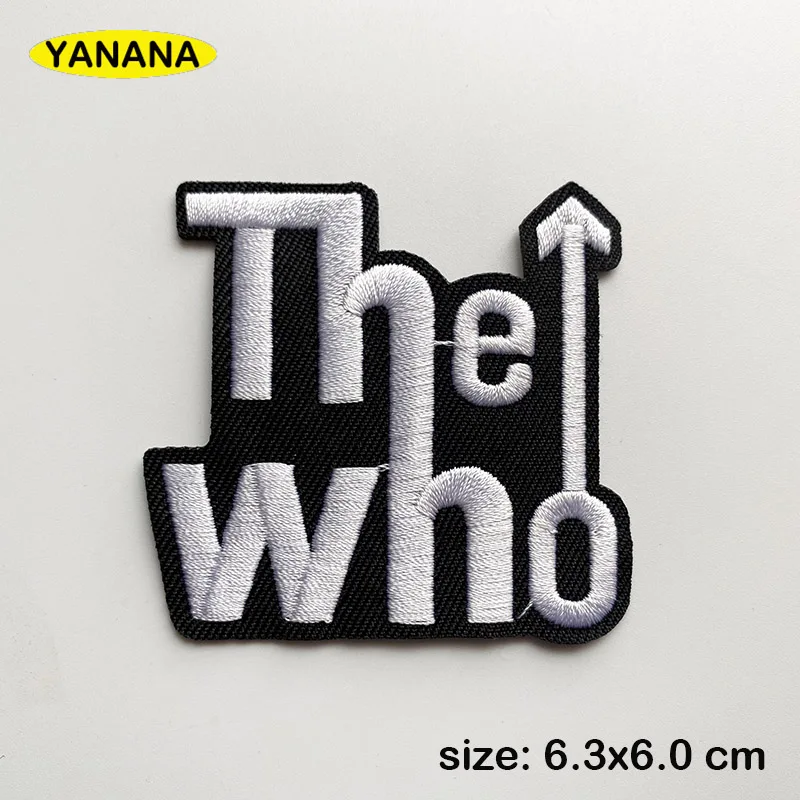 banner letter rock band Patches for Clothing DIY Stripes Written Words Sticker Clothes Stickers Apparel Garment Accessorie