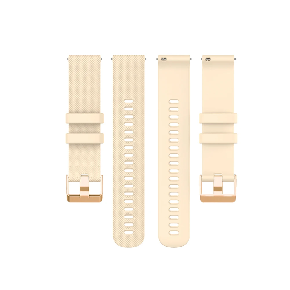 18 20mm Rose Gold Buckle WatchBand For Garmin Venu SQ Venu 2 Plus 2S Silicone Band Vivoactive 3 3t 3S 4S 245 645 Bracelet Strap