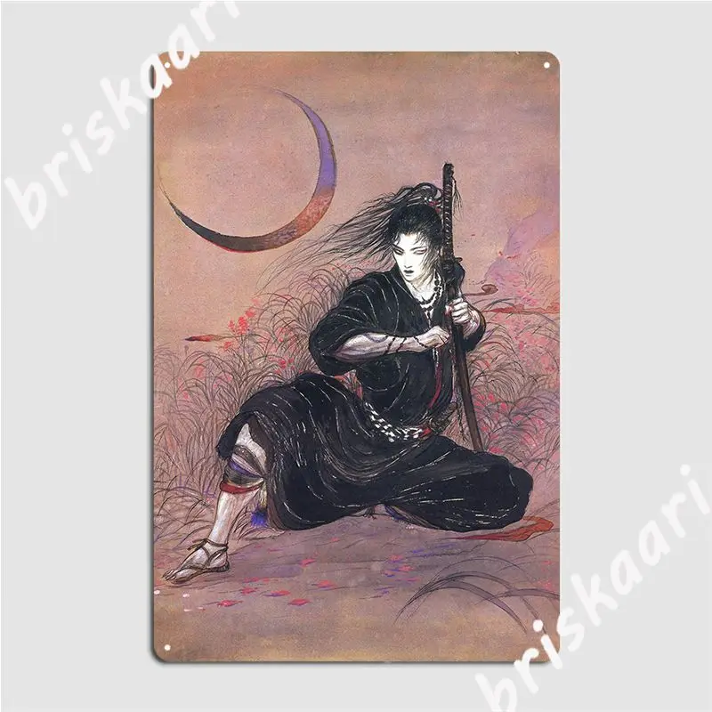 Yoshitaka Amano: Demons Roar Metal Sign Wall Mural Garage Club Design Wall Decor Tin Sign Poster