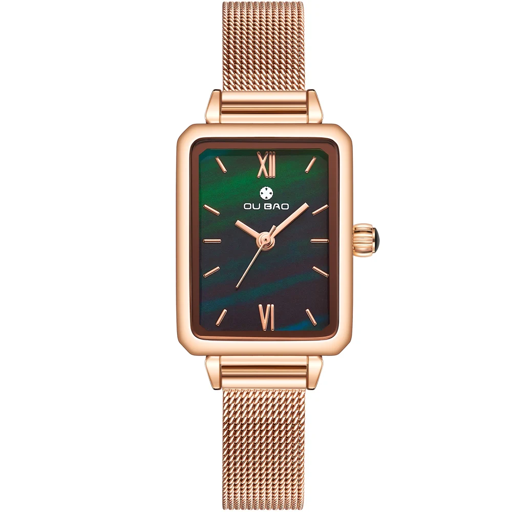 Women's Tiny 10mm Bracelet Watches Luxury Brand Designer Dress Quartz Watch Ladies Square Clock Female Rosegold Relogio Feminino