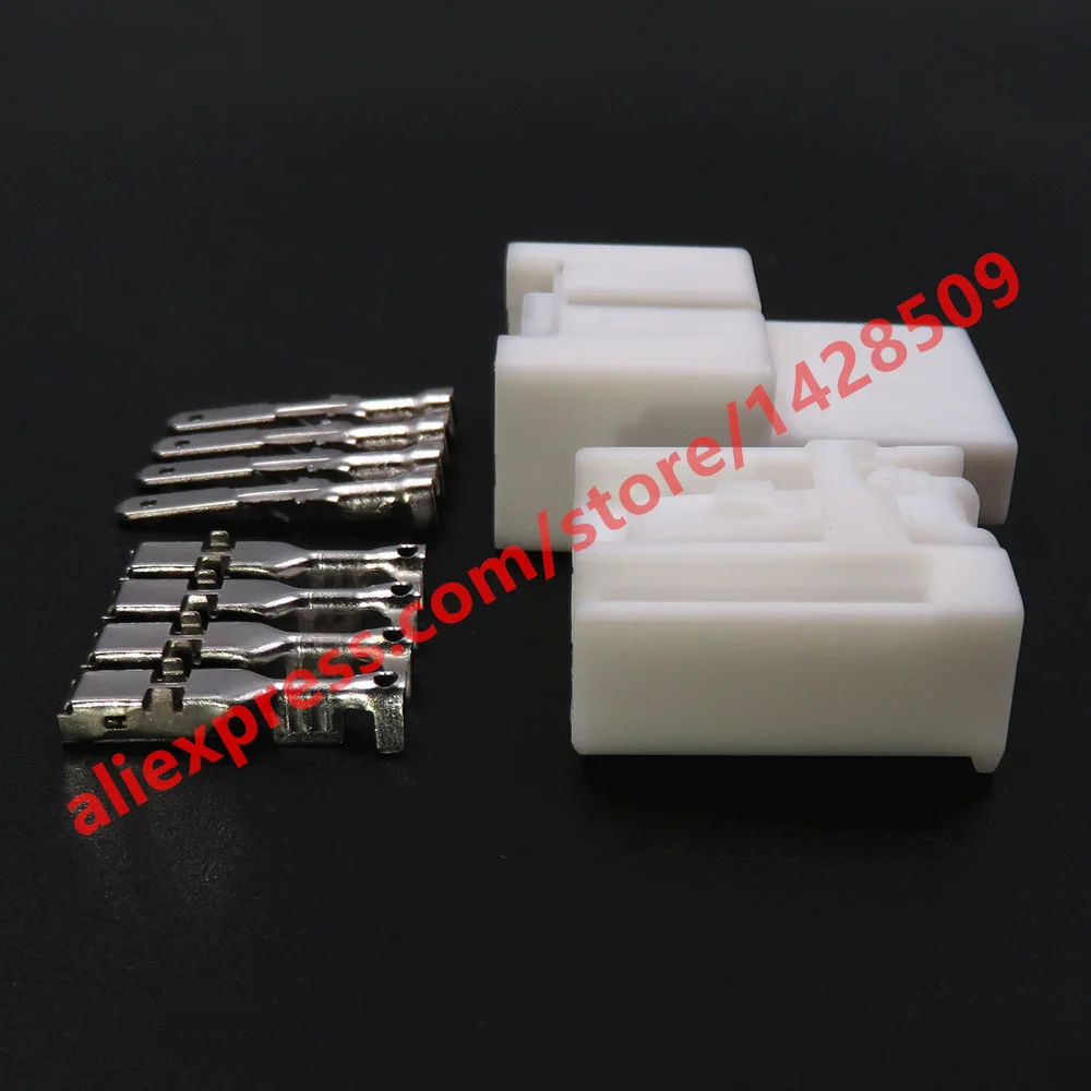 1 Set 4 Pin Automobile Woofer Horn Wire Socket 2.8 Series Plastic Housing Unsealed Connector For Ford Mondeo Mazda 7183-4347