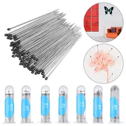 100Pcs Stainless Steel Specimen Needle Insect Pins With Plastic Box For School Lab Education Entomology Body Dissection Supplies
