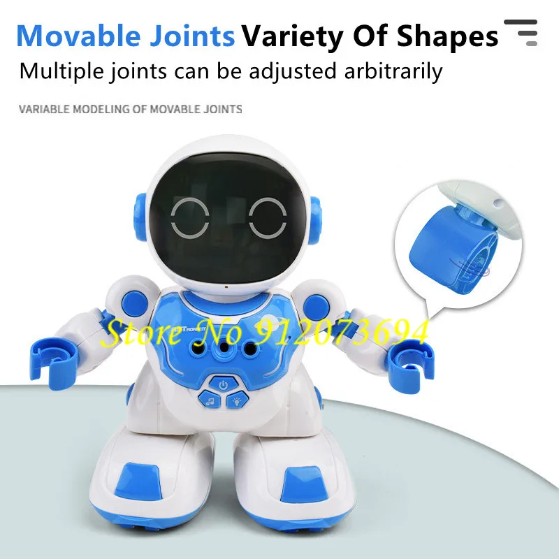 One-Click Demo Intelligent Programming Remote Control Robot Dynamic Music Parent-Child Companionship LED Lights RC Toy For Kids