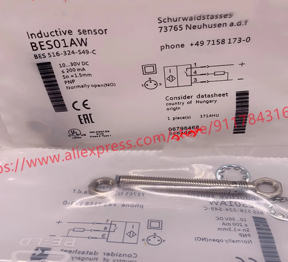 

3pcs New Quality Balluff BES01AW BES 516-324-S49-C BES 516-324-G-E5-C-S49 BES 516-324-E5-C-S49 Plug-In Proximity Switch